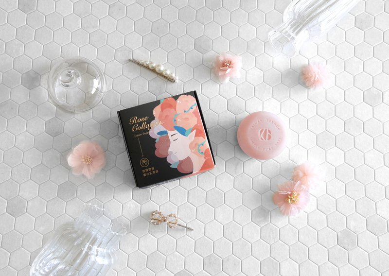 玫瑰胶原蛋白乳霜皂 80 g - 肥皂/手工皂 - 其他材质 粉红色