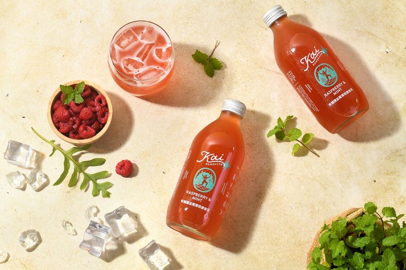 【Kai】有机覆盆莓薄荷康普茶 330ml*12瓶 - 健康/养生 - 新鲜食材 多色
