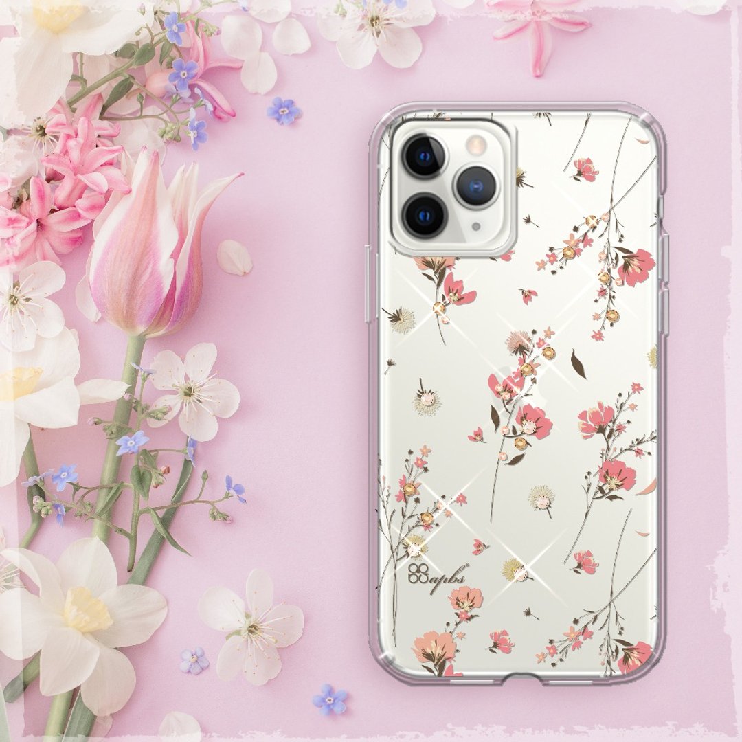 iPhone 11全系列 轻薄军规防摔彩钻手机壳-小清新-月见花 - 手机壳/手机套 - 其他材质 多色