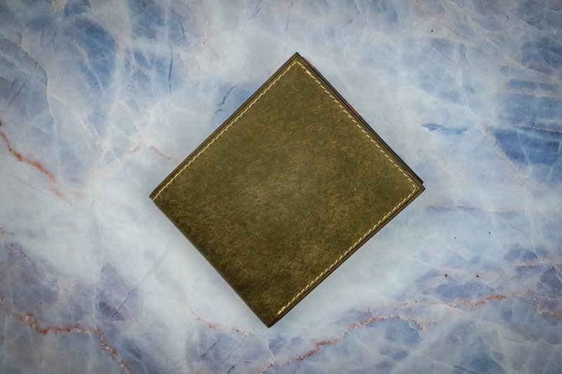 DB-BFW01 六卡对开短夹 - 皮夹/钱包 - 真皮 绿色