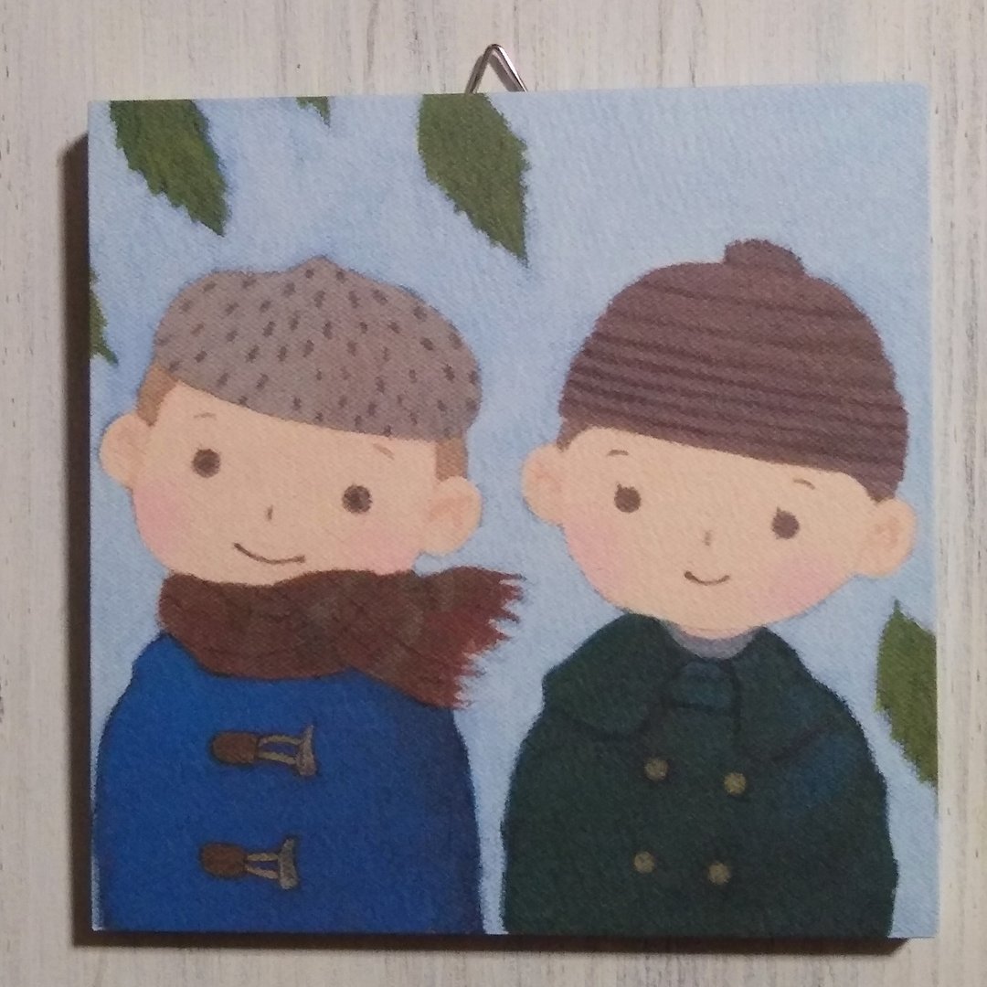 Art panel No.17 / Acorn Boys with Acorn Eyes - 海报/装饰画/版画 - 纸 多色