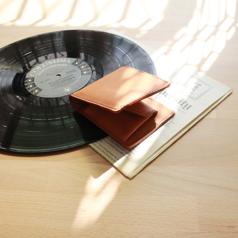 十度分区皮革短夹4-照片.零钱包-手作经典 - 皮夹/钱包 - 真皮 咖啡色