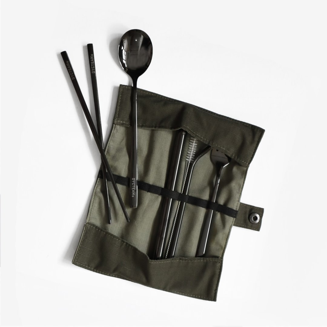 DYCTEAM - Stainless steel tableware set (army) - 其他 - 不锈钢 绿色