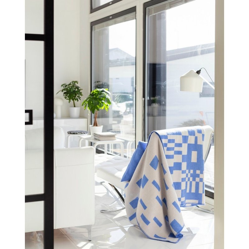 KOODI羊毛毯 (天空蓝/大) - 被子/毛毯 - 羊毛 蓝色