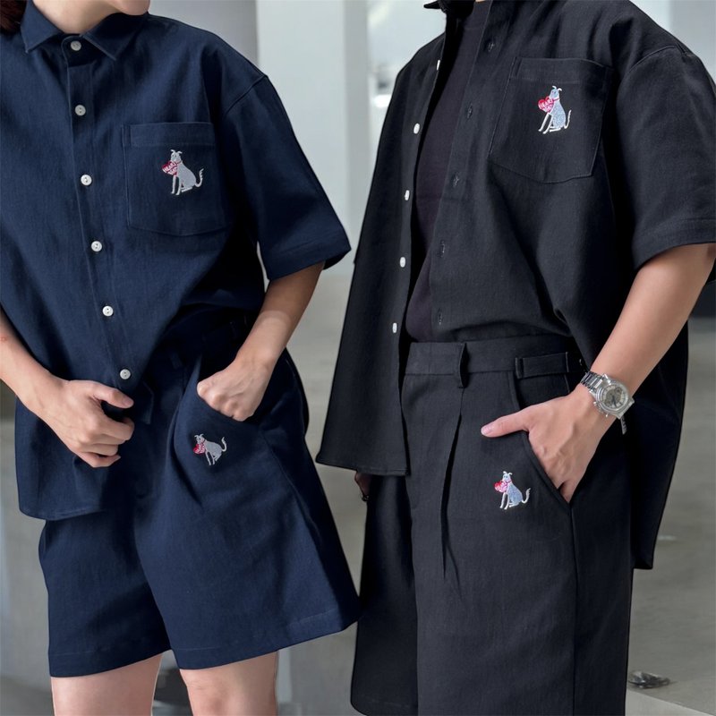 牛仔系列 衬衫和短裤 - 女装衬衫 - 棉．麻 蓝色