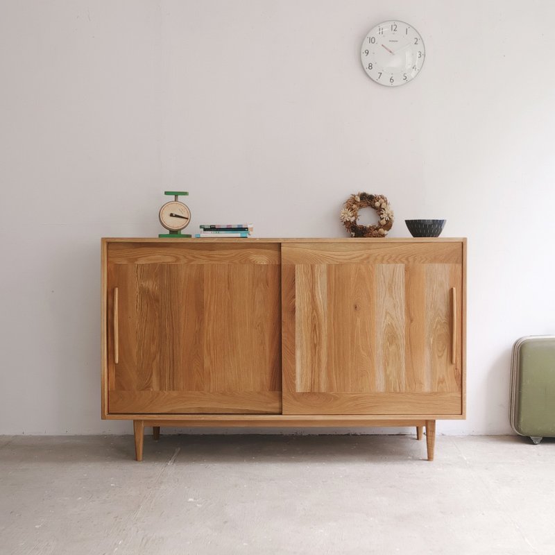 上掀集线盖多用途实木柜(接受尺寸订制) - 衣柜/鞋柜 - 木头 咖啡色