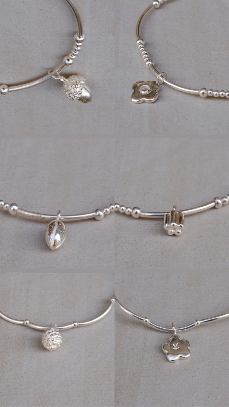 客订 弹性手链 - 手链/手环 - 纯银 