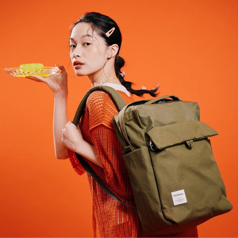 CARTER系列 | 方型13-15寸笔电后背包L号 CARTER ECO (橄榄) - 后背包/双肩包 - 环保材料 绿色