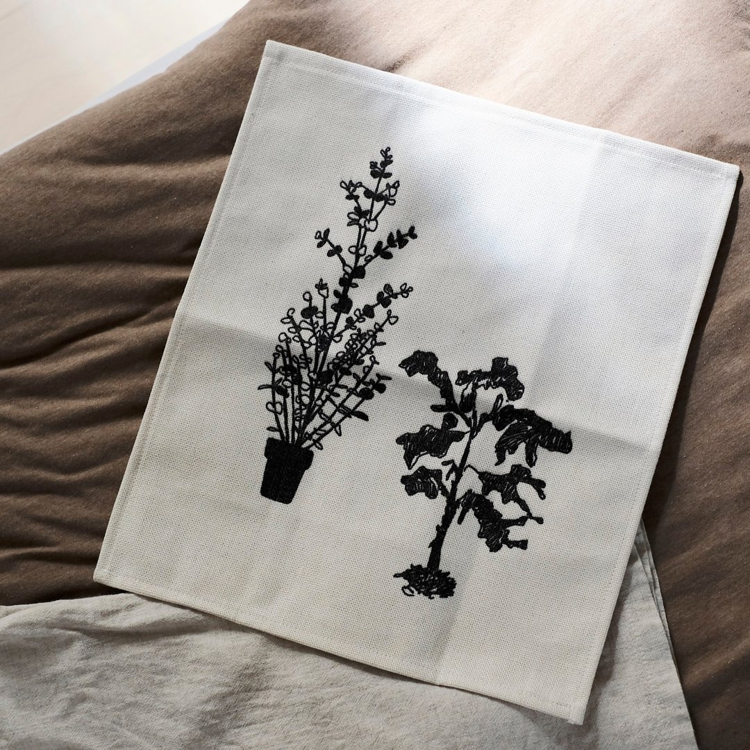 plant3 cloth poster - 海报/装饰画/版画 - 棉 白色