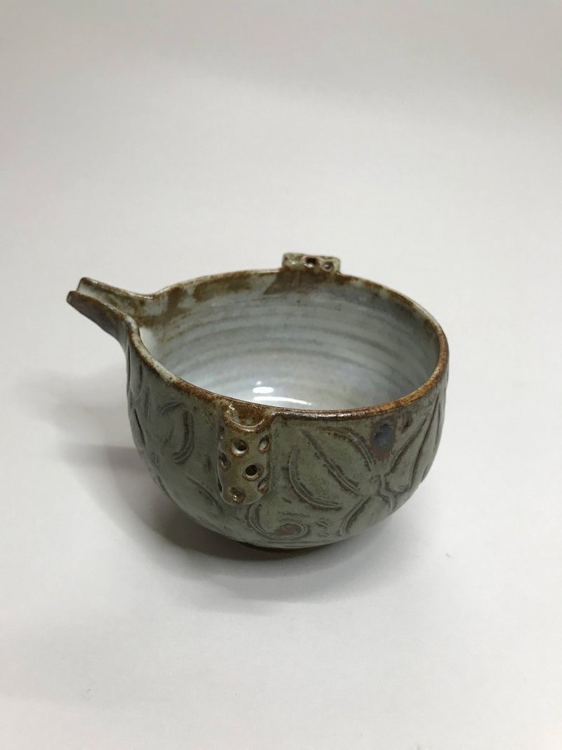 曾永鸿  灰釉刻花茶海 - 茶具/茶杯 - 陶 