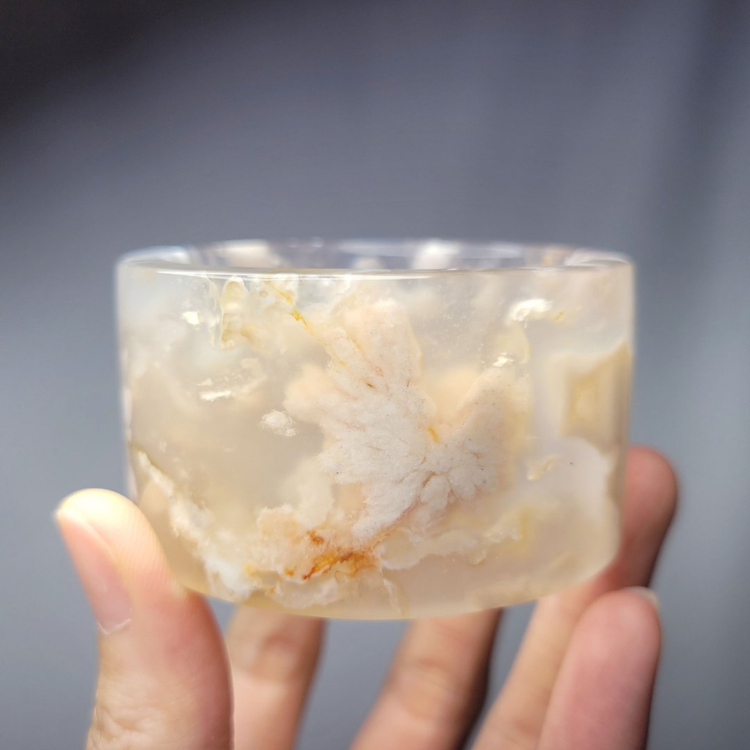 天然 樱花玛瑙 落樱缤纷 宽手镯 17.5cm 单品 礼物 独家 收藏级 - 手链/手环 - 宝石 粉红色