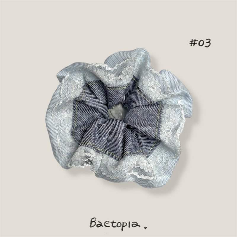 Baetopia | 浮花空气感系列 • 云层蕾丝手作发圈 - 发饰 - 棉．麻 透明