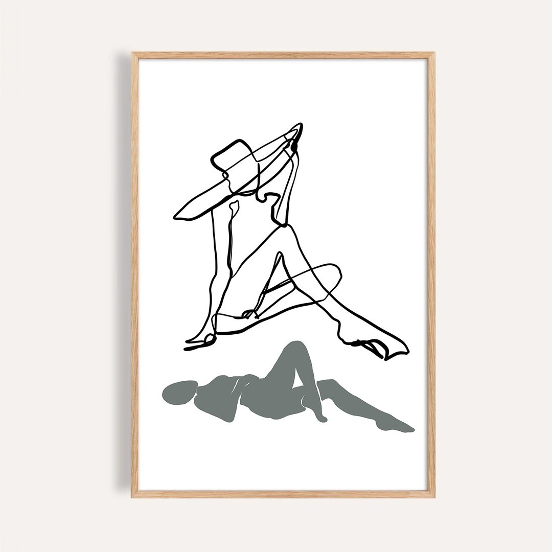 线条下的你 Drawn Beneath / 抽象人物 线条艺术 卧室挂画 - 海报/装饰画/版画 - 纸 