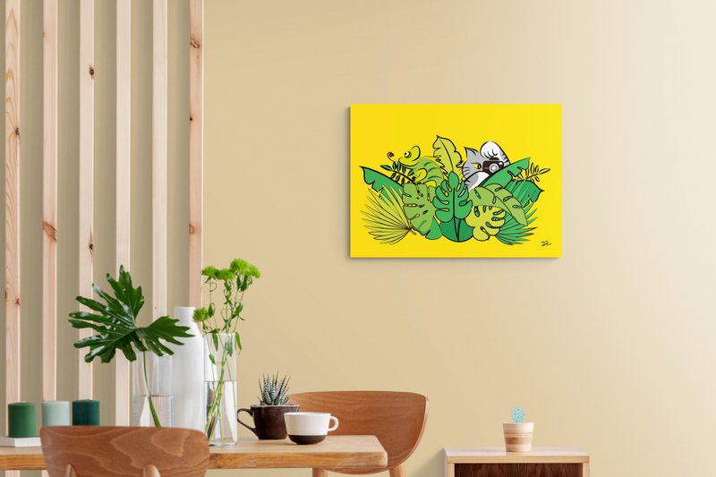 Q Family 无框画/挂画/原创/居家/装饰/客厅/餐厅 丛林/变色龙 - 海报/装饰画/版画 - 棉．麻 多色