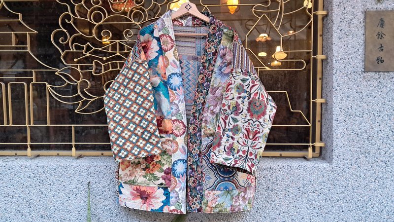 AMIN'S SHINY WORLD 花系提花拼接 KIMONO   ONLY系列 - 男装外套 - 棉．麻 多色
