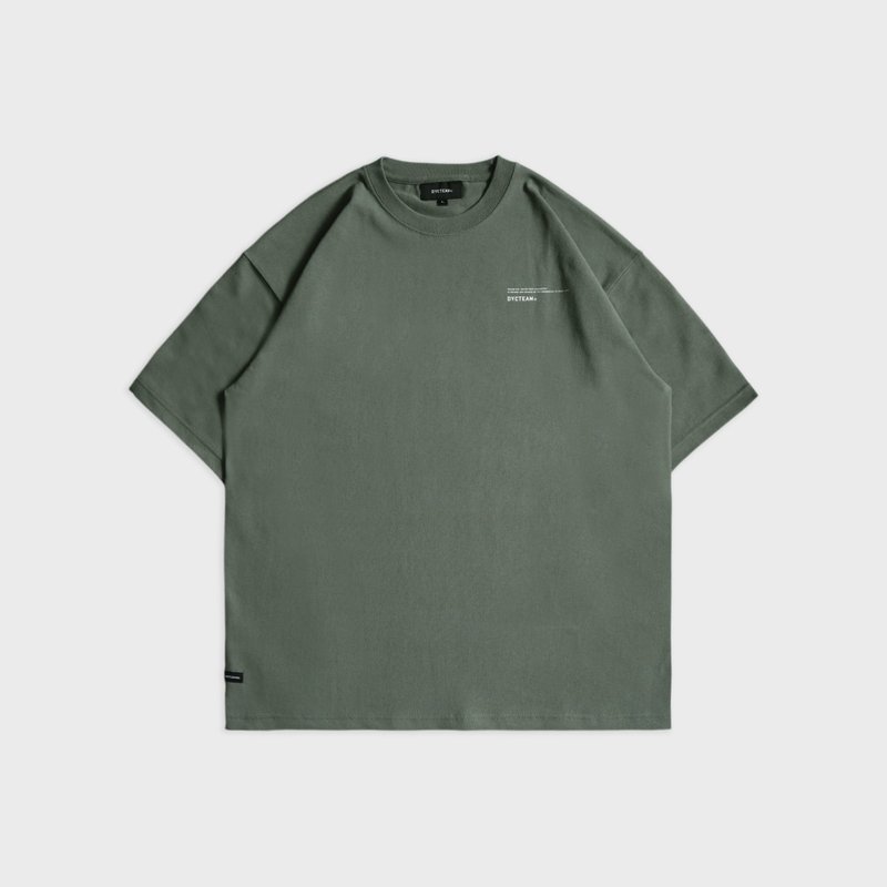 DYCTEAM - DL落肩标语TEE (green) - 男装上衣/T 恤 - 棉．麻 绿色