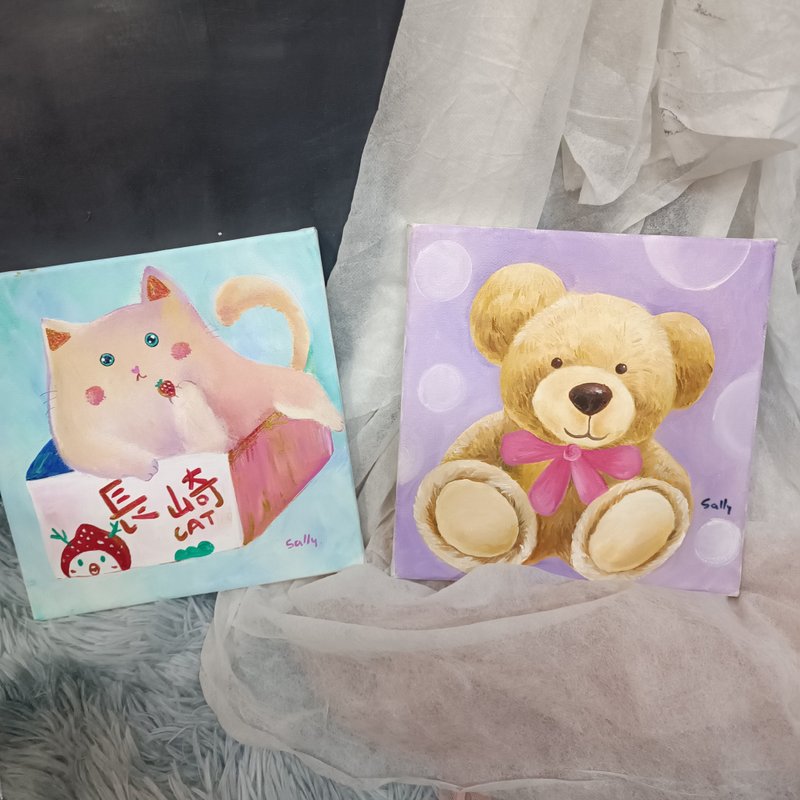 可爱插画 展示品 教案样本 换季出清 海洋油画 - 海报/装饰画/版画 - 颜料 