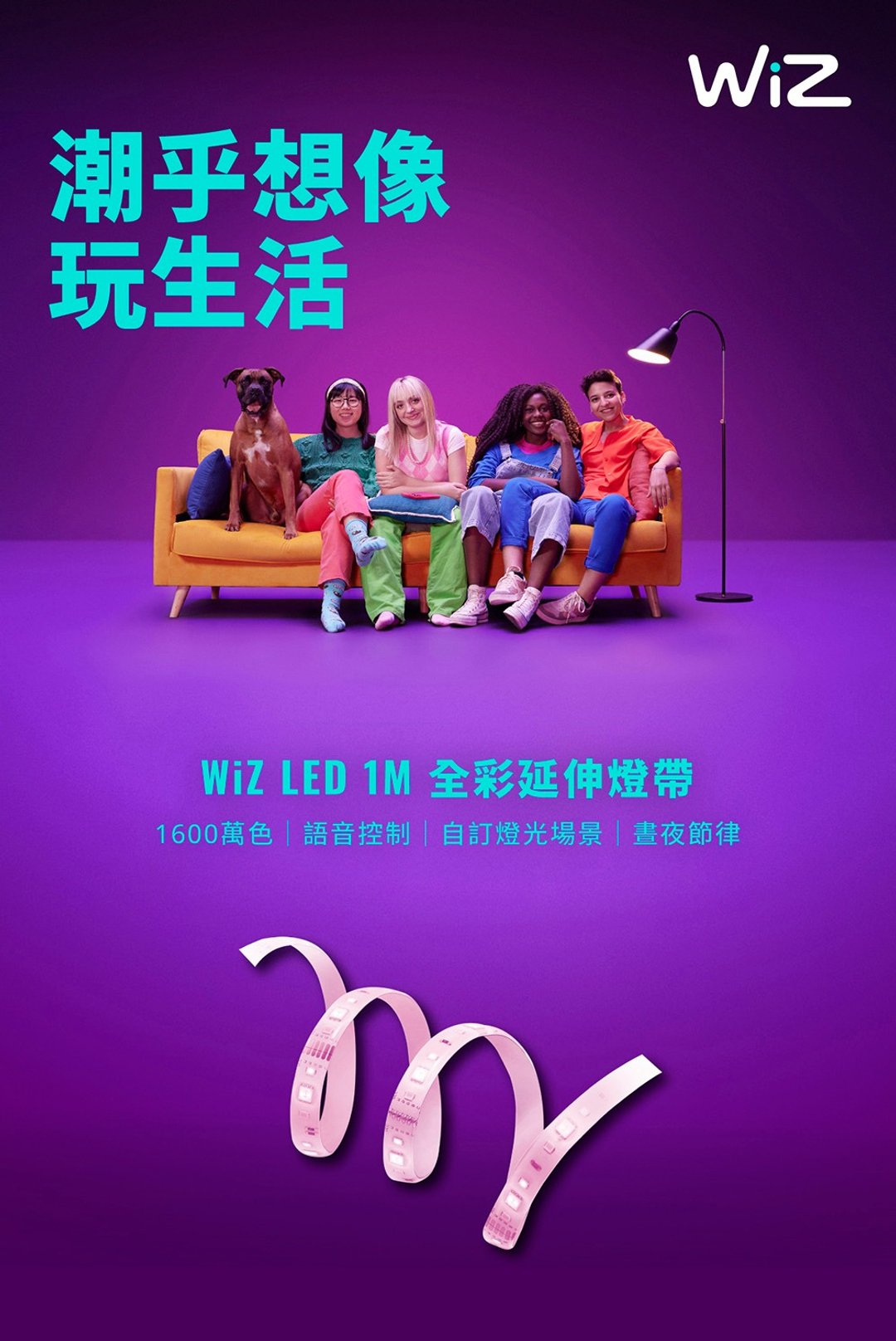 Philips 飞利浦 Wi-Fi WiZ 智慧照明 1M全彩延伸灯带(PW02N) - 灯具/灯饰 - 其他材质 