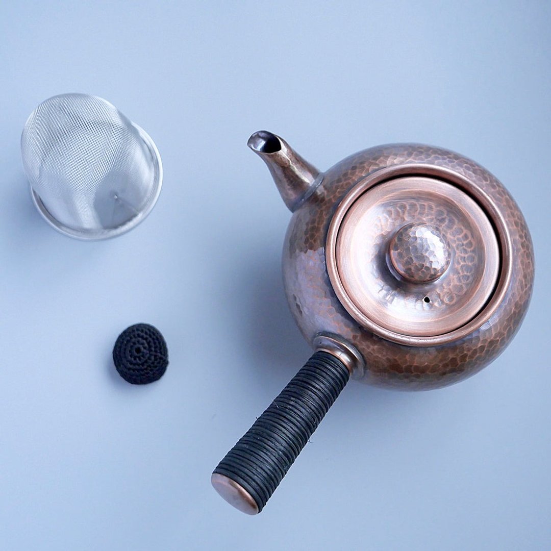 Copper teapot round shape (middle) / round eyes - 茶具/茶杯 - 铜/黄铜 