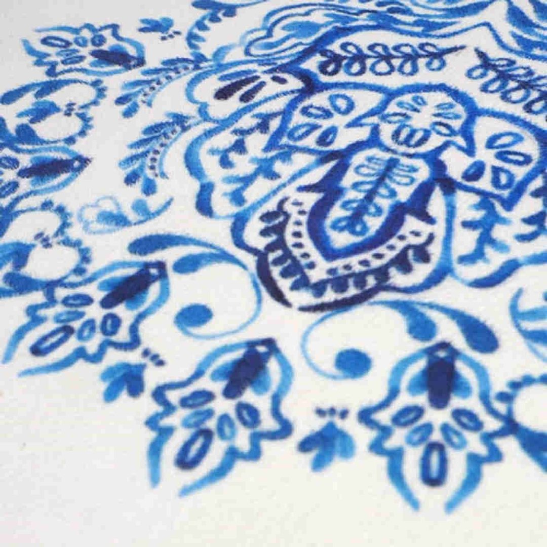Style Boat Market瑜珈垫2mm-东方美(蓝)1183-012-0-14 - 瑜珈垫 - 其他材质 白色