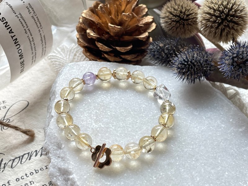 Queen's Craftwork天然水晶系列天然黄水晶阿赛原创设计手串 - 手链/手环 - 水晶 黄色