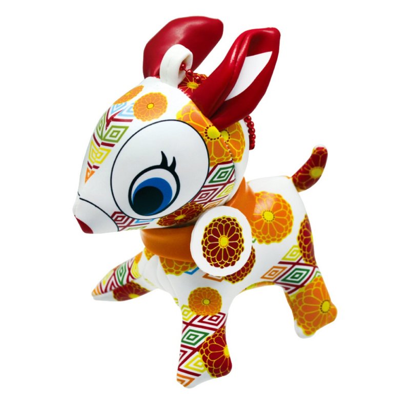 Puchi Babie Key Chain Wagara WH Deer Cute Doll Gift Present Japan - 玩偶/公仔 - 其他材质 白色