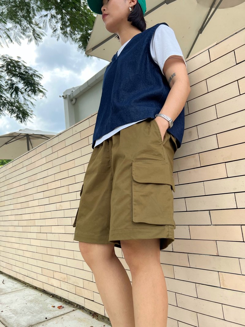 Cargo shorts - 女装短裤 - 其他材质 白色