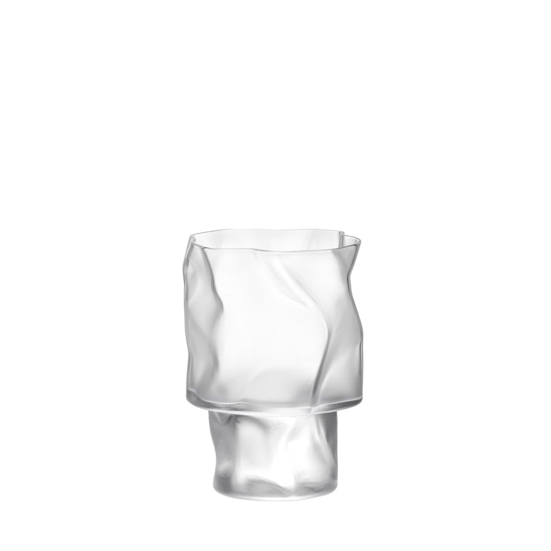 皱折感酒杯 雾面 240ML - 茶具/茶杯 - 玻璃 透明