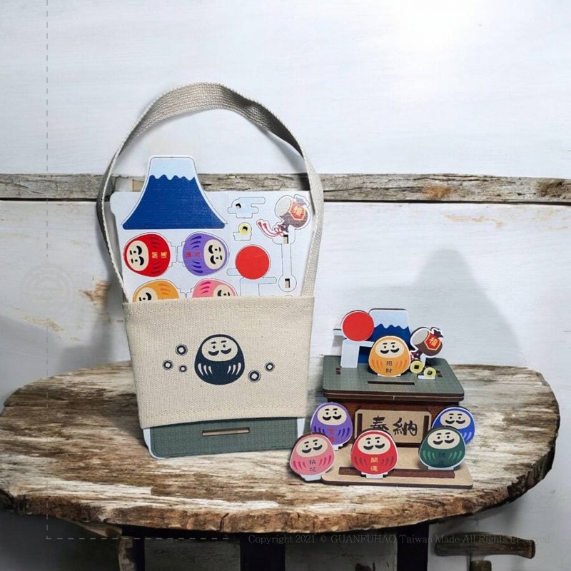 广富号 帆布包 礼品 六小福存钱筒杯套组 招财 - 木工/竹艺/纸艺 - 木头 