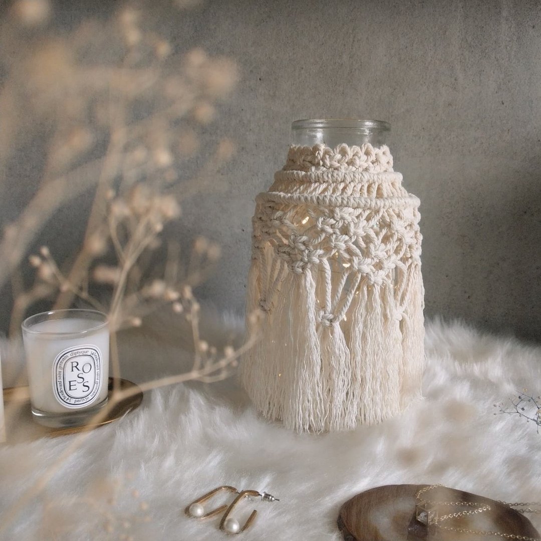 Macrame  法式编织流苏瓶  花器 - 花瓶/陶器 - 棉．麻 