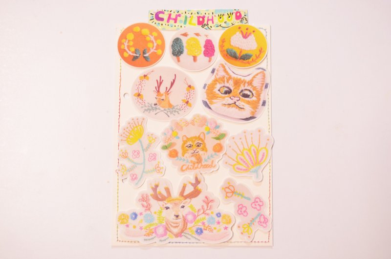 刺绣贴纸欢乐包-北欧系 - 贴纸 - 塑料 