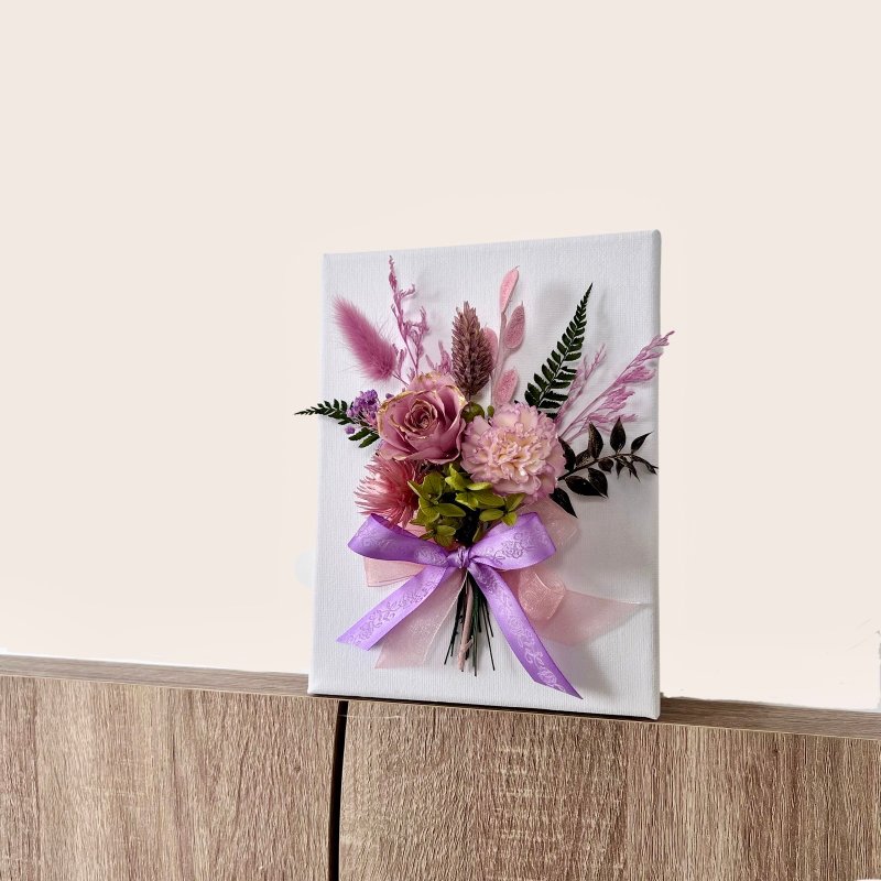 画布花 永生花挂饰/居家挂画/母亲节花礼/母亲节礼物 - 干燥花/捧花 - 植物．花 