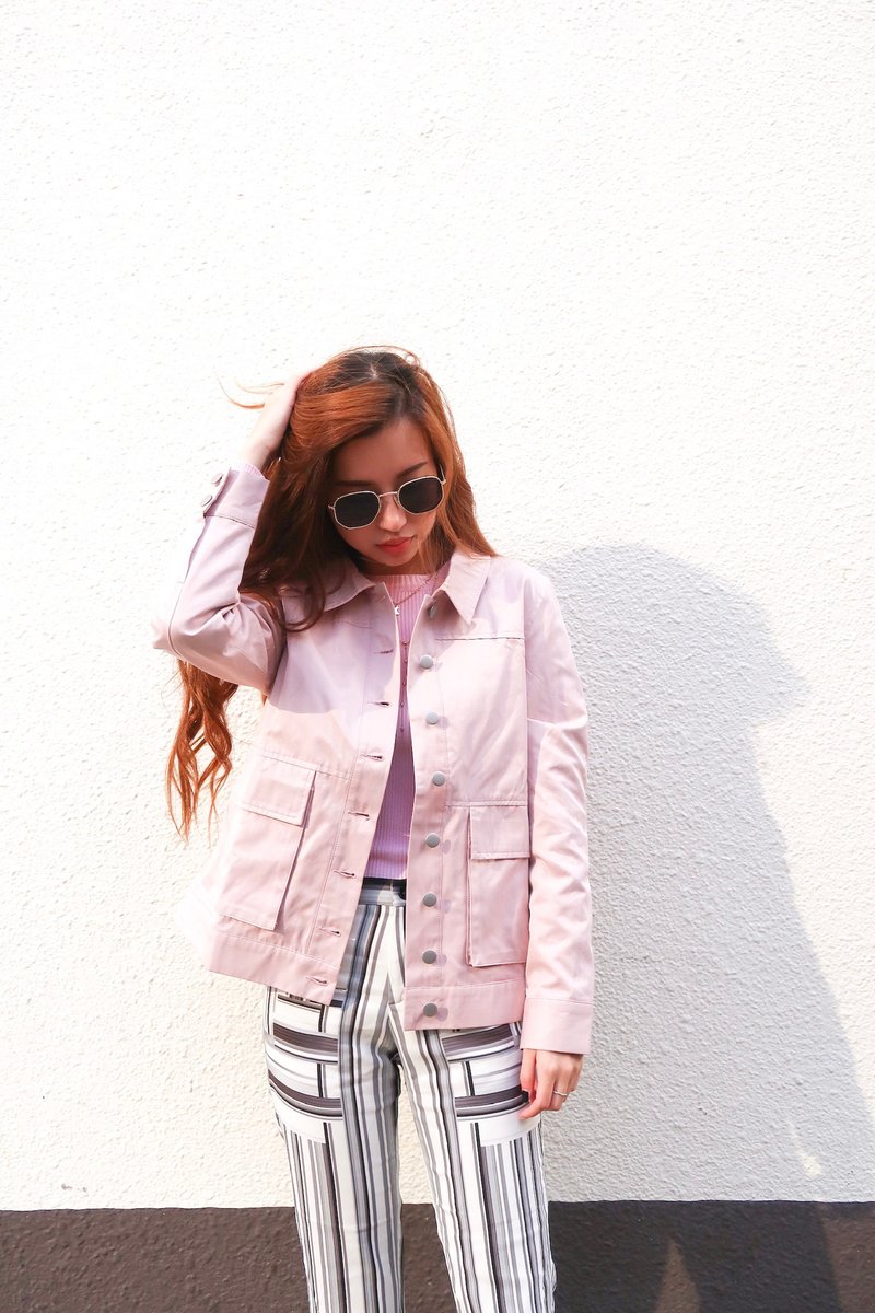 冒险家外套 粉红色 - 女装休闲/机能外套 - 棉．麻 粉红色