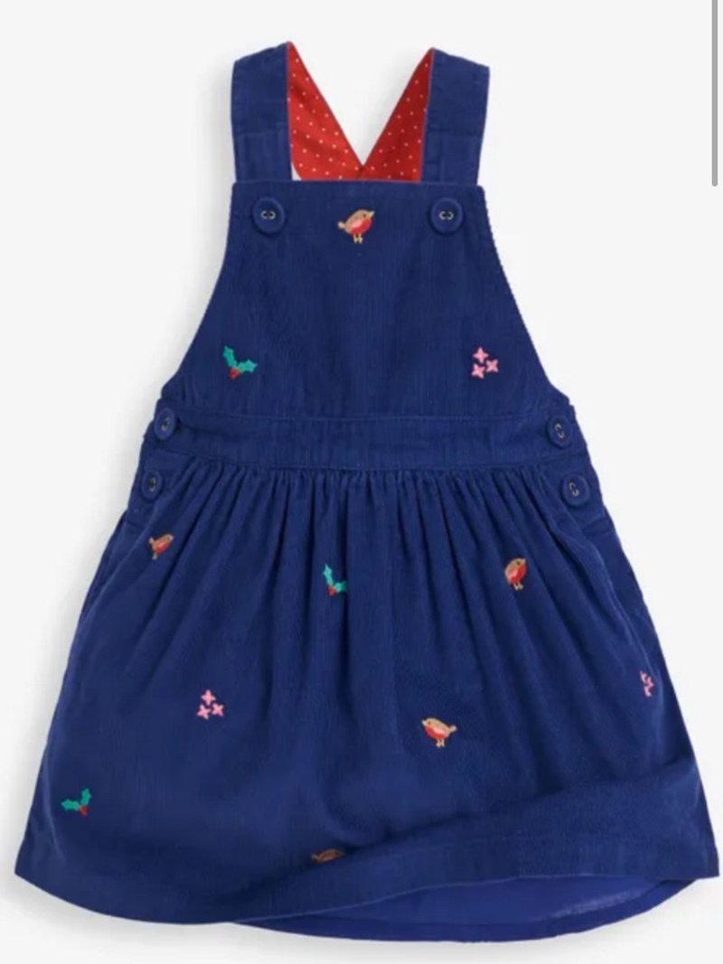 圣诞节 吊带裙 给宝宝第一个最有气氛的 圣诞节 - 童装裙 - 棉．麻 蓝色