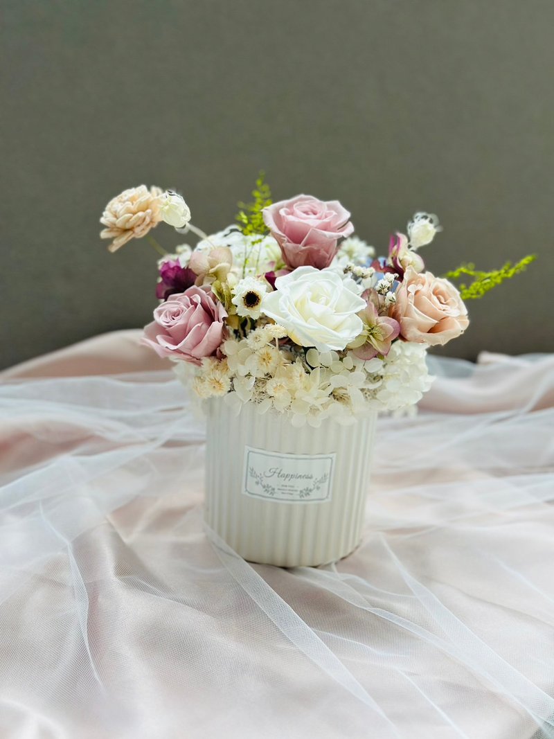 百花齐放桌花 开幕乔迁花礼 - 干燥花/捧花 - 植物．花 紫色