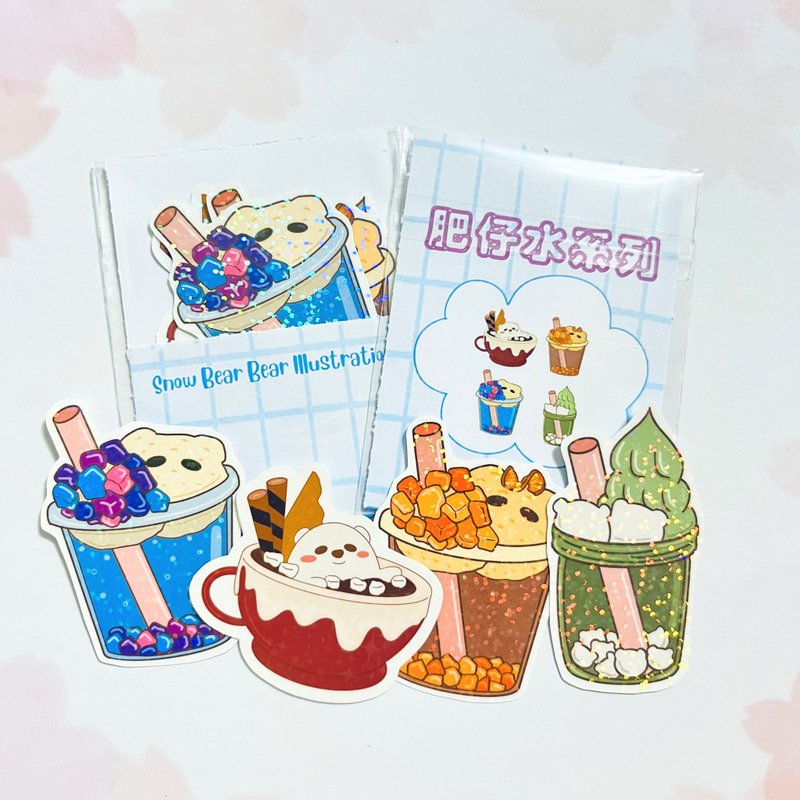 【雪啤啤食家系列】贴纸 | 肥仔水主题 贴纸组 - 贴纸 - 纸 多色