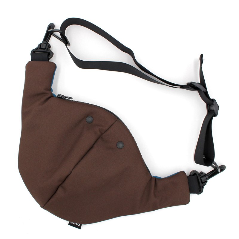 seto / creature bag / Middle / Chu-sagari / 深棕蓝 - 侧背包/斜挎包 - 聚酯纤维 咖啡色