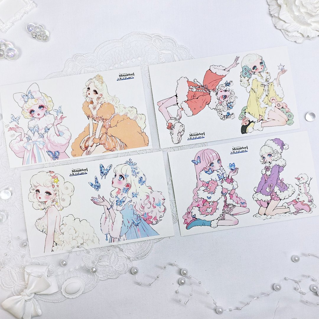 雪花女孩纸胶带 - 贴纸 - 纸 