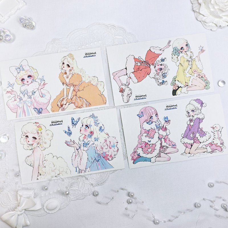 雪花女孩纸胶带 - 贴纸 - 纸 