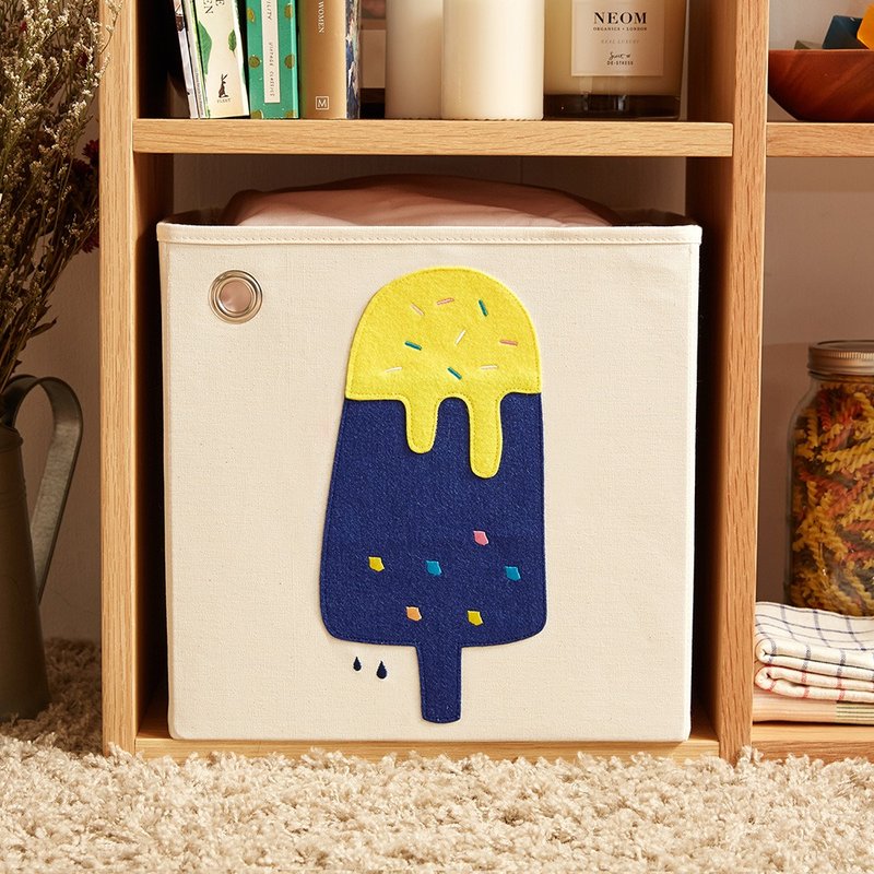 芒果冰棒 - 玩具收纳箱 - 收纳用品 - 棉．麻 蓝色