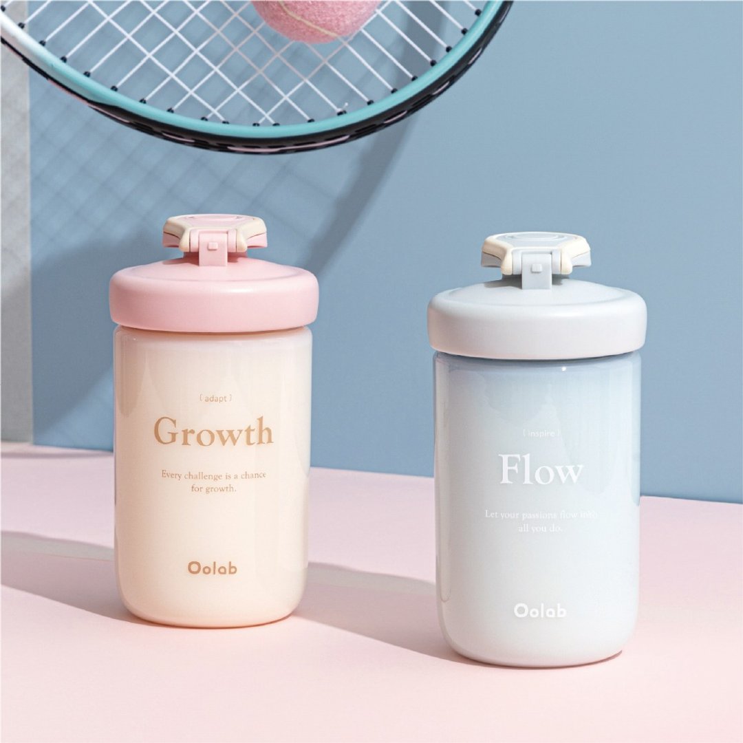 律动蛋白摇摇杯 500ML-双入组 - 水瓶/水壶 - 塑料 粉红色