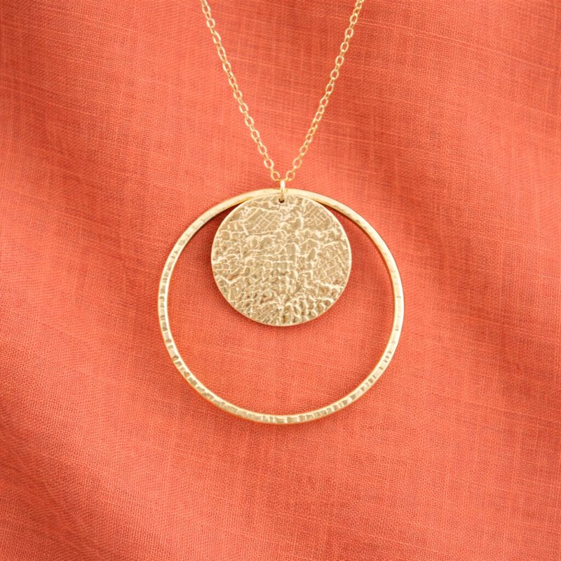 Solar 镀金长项链缀喀莱蕾丝 – 法国普罗旺斯手工制作 - 项链 - 24k 金 金色