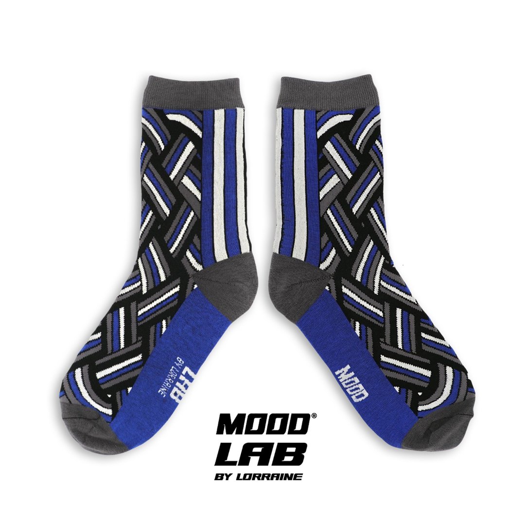 BLUE LOVE KNOT SOCKS - 袜子 - 棉 蓝色