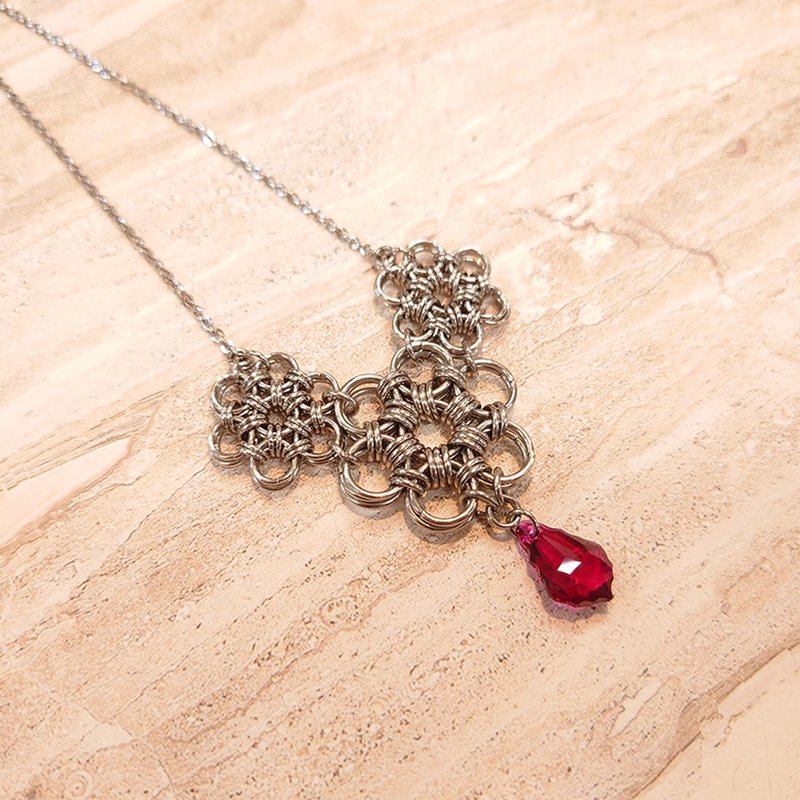 化作春泥-不锈钢项錬 - 颈链 - 不锈钢 红色