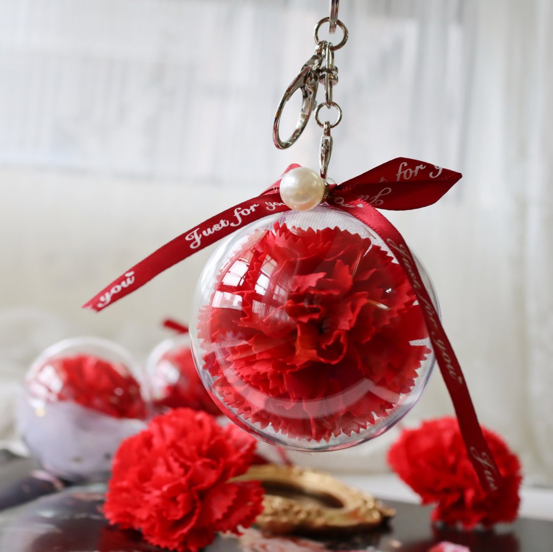 母亲节 婚礼小物 企业赠品 红色康乃馨 香皂花球含吊环 - 其他 - 其他材质 红色