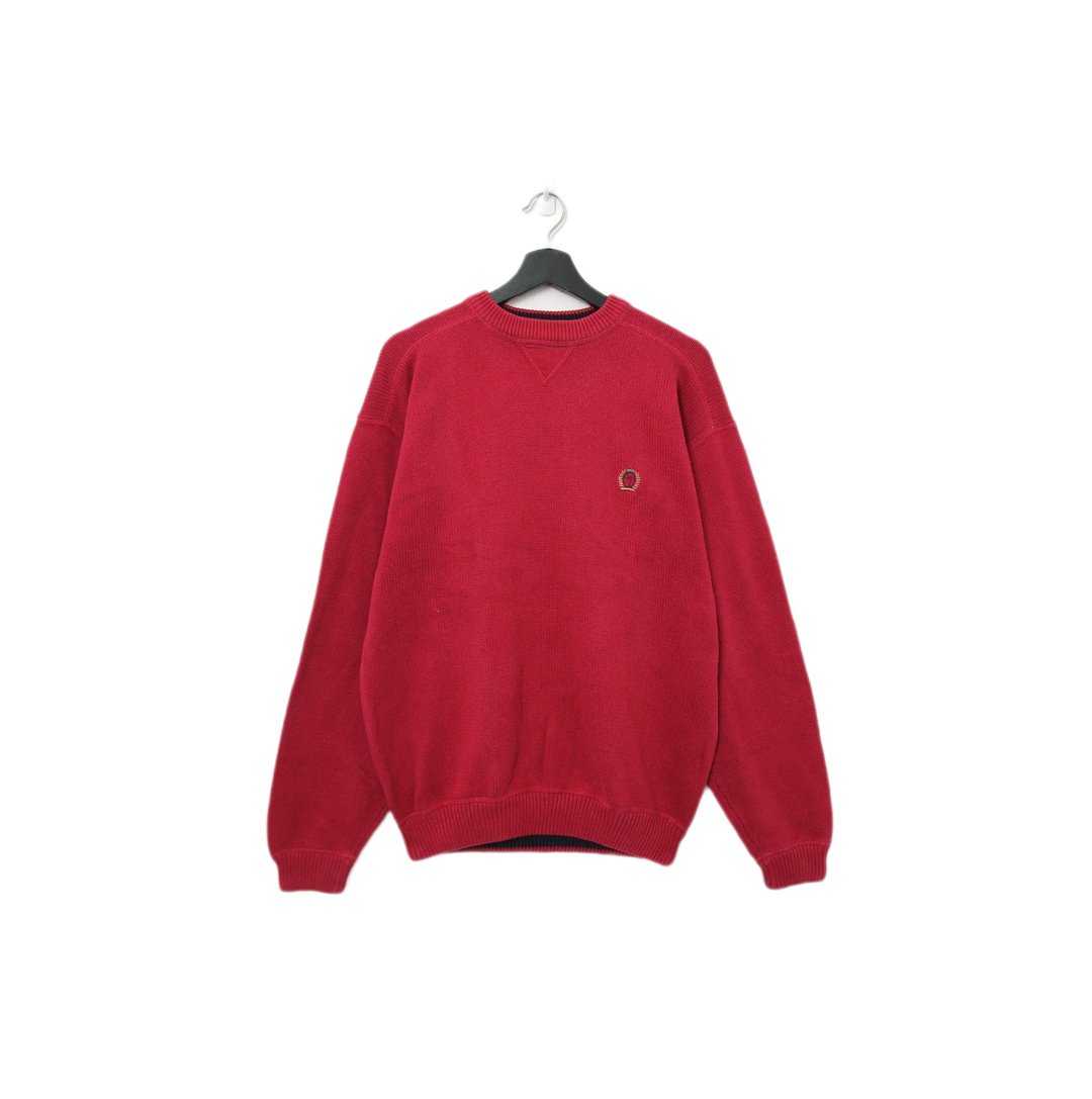 Back to Green-复古毛衣 tommy 正红针织 ws-33 vintage sweater - 男装针织衫/毛衣 - 棉 