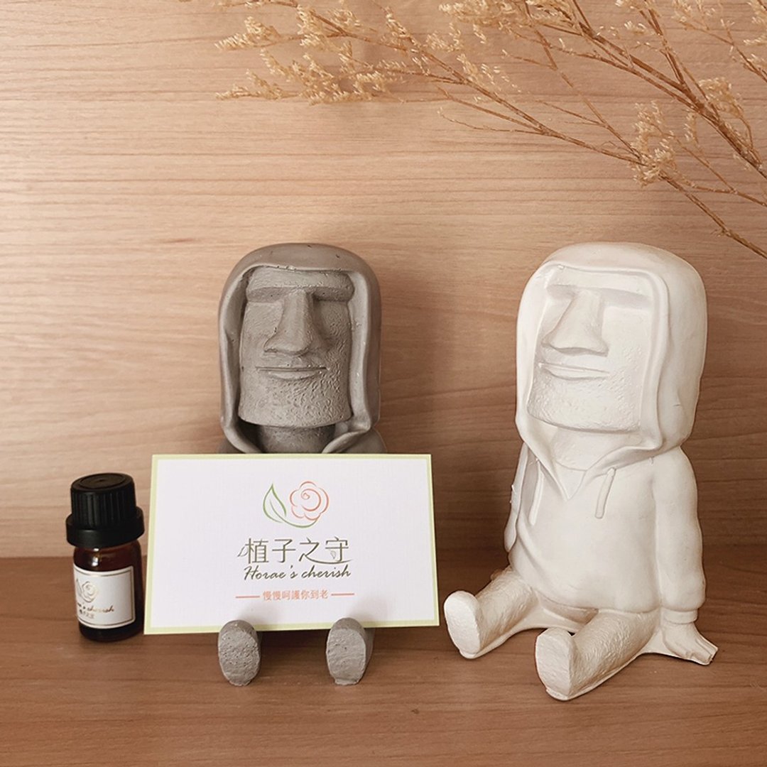 手作潮流摩艾扩香石 送 5mL 精油 | 名片架 | 交换礼物 | 女人节 - 香薰/精油/线香 - 其他材质 