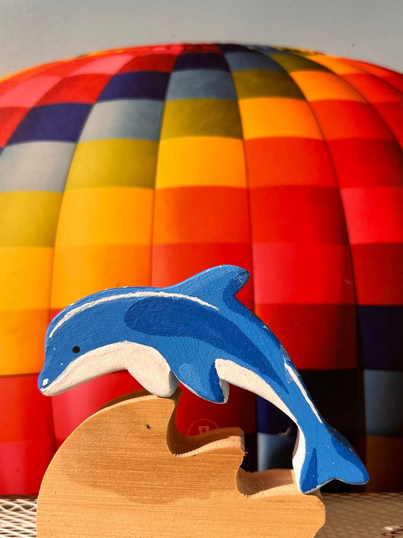 海豚-彩绘积木DIY材料包 - 插画/绘画/写字 - 木头 咖啡色