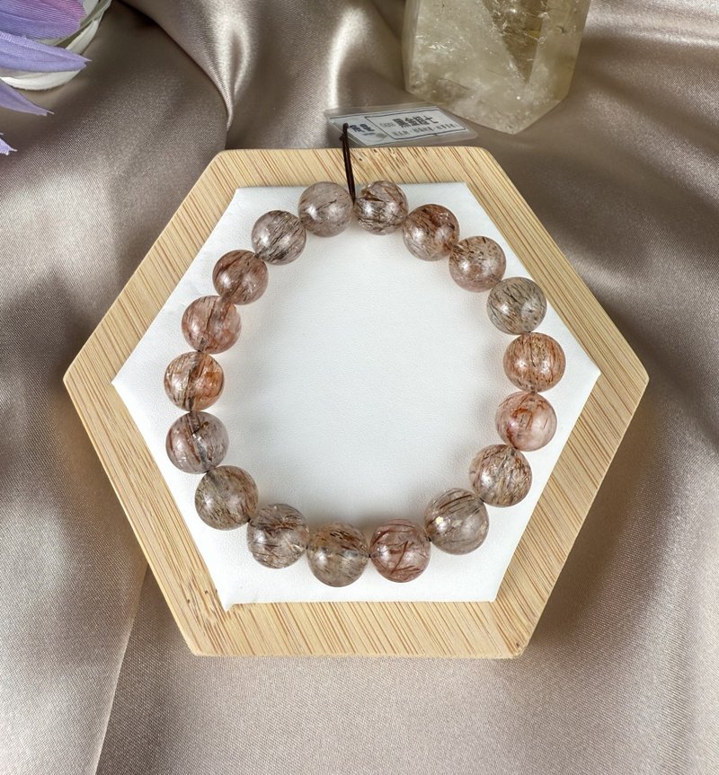 黑金超七 水晶手链 事业财运 人际关系 情绪 能量 礼物 送礼 疗愈 - 手链/手环 - 水晶 红色