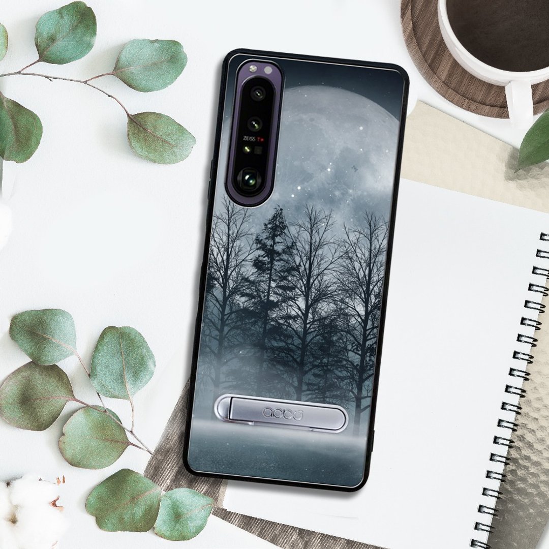 Sony Xperia 1 IV 减震立架手机壳-夜月 - 手机壳/手机套 - 其他材质 多色